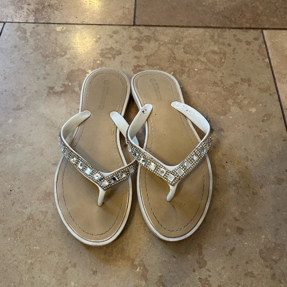 Elegant Tan Embellished Sandals